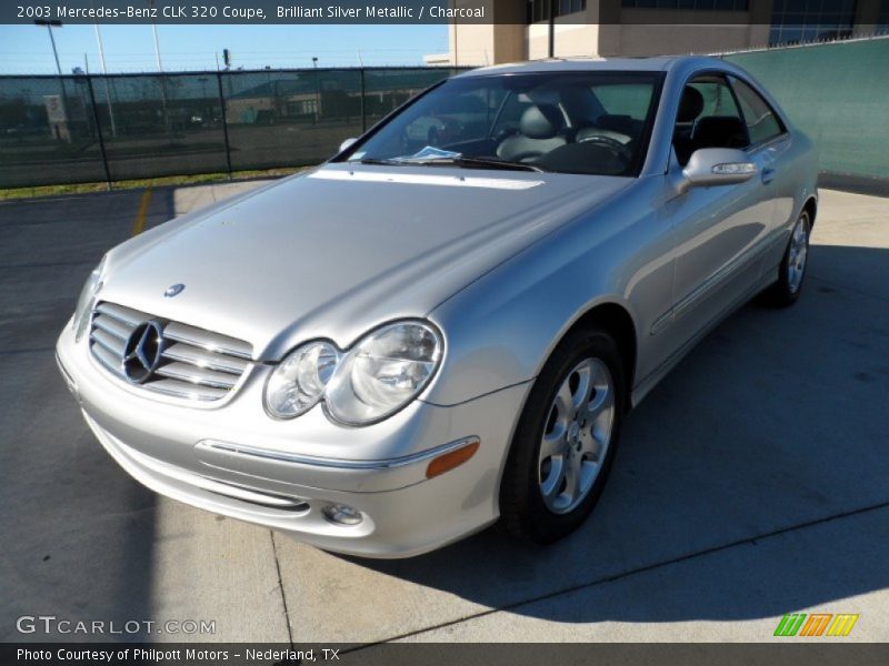 Brilliant Silver Metallic / Charcoal 2003 Mercedes-Benz CLK 320 Coupe
