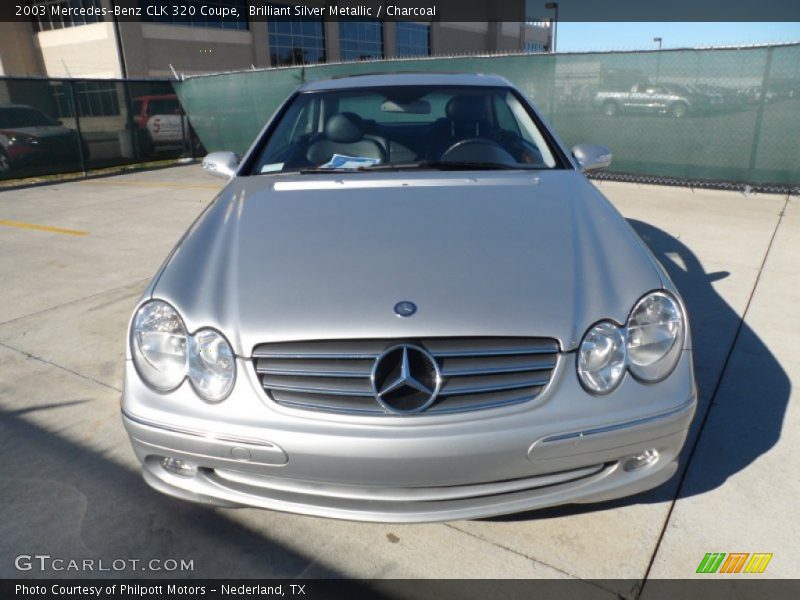 Brilliant Silver Metallic / Charcoal 2003 Mercedes-Benz CLK 320 Coupe