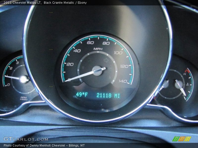 Black Granite Metallic / Ebony 2011 Chevrolet Malibu LT