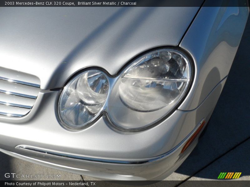 Brilliant Silver Metallic / Charcoal 2003 Mercedes-Benz CLK 320 Coupe