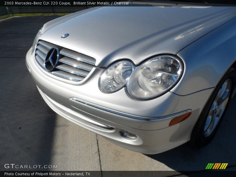 Brilliant Silver Metallic / Charcoal 2003 Mercedes-Benz CLK 320 Coupe