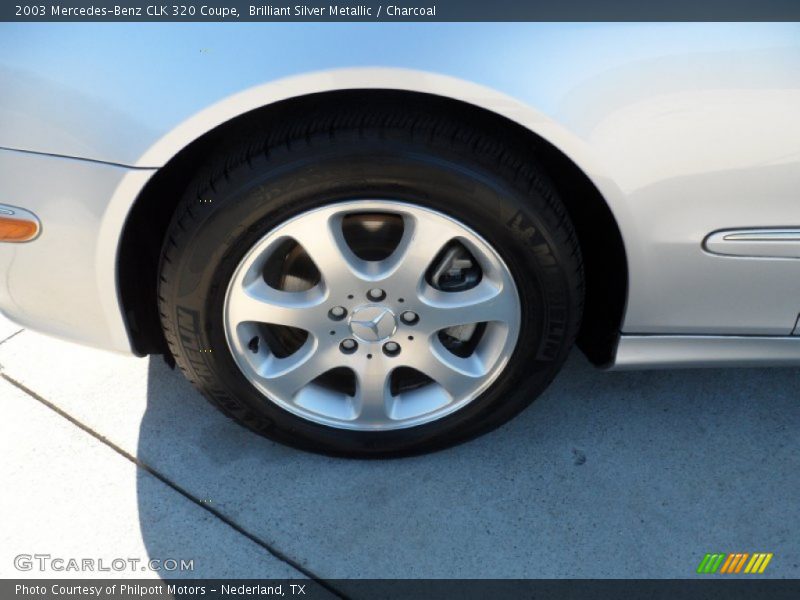 Brilliant Silver Metallic / Charcoal 2003 Mercedes-Benz CLK 320 Coupe