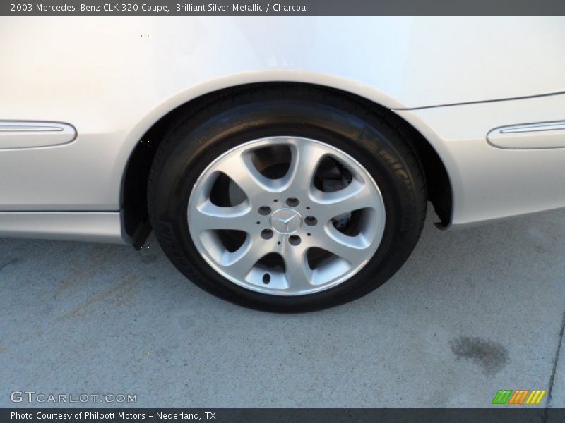 Brilliant Silver Metallic / Charcoal 2003 Mercedes-Benz CLK 320 Coupe
