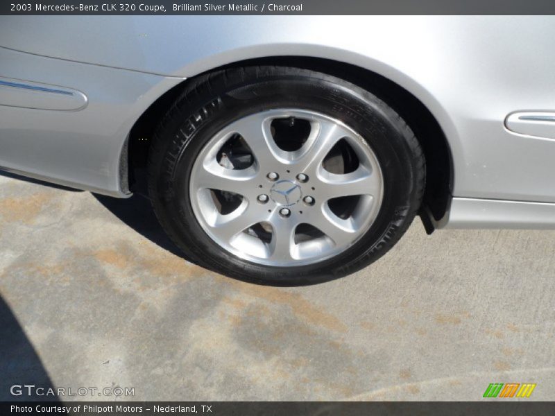 Brilliant Silver Metallic / Charcoal 2003 Mercedes-Benz CLK 320 Coupe