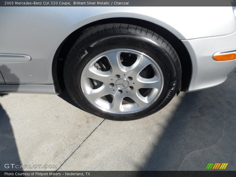 Brilliant Silver Metallic / Charcoal 2003 Mercedes-Benz CLK 320 Coupe