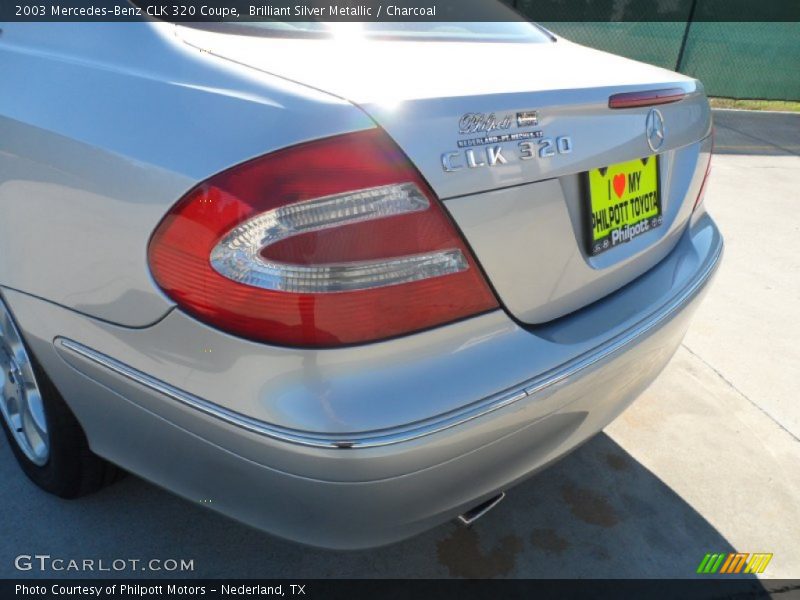 Brilliant Silver Metallic / Charcoal 2003 Mercedes-Benz CLK 320 Coupe