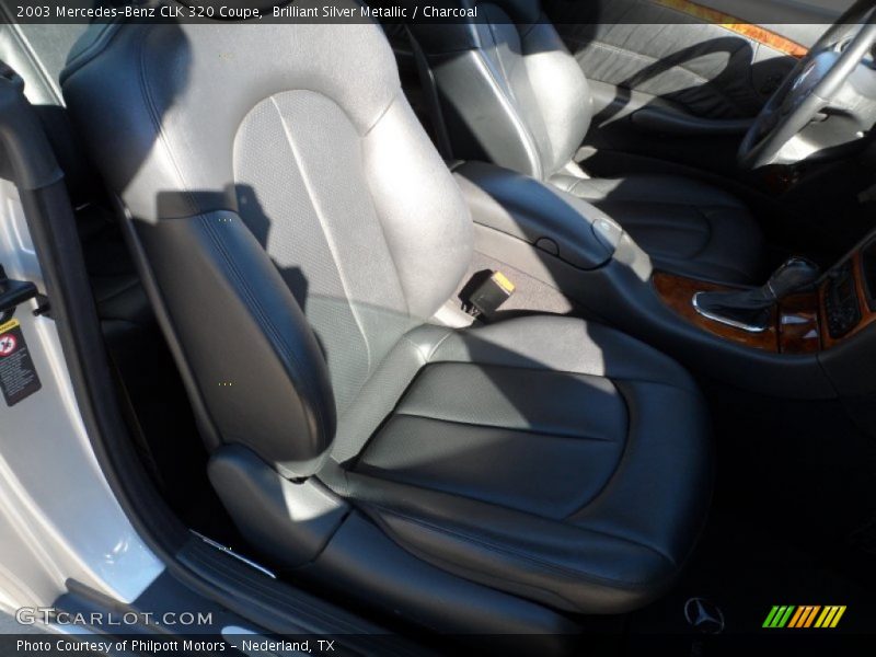 Brilliant Silver Metallic / Charcoal 2003 Mercedes-Benz CLK 320 Coupe