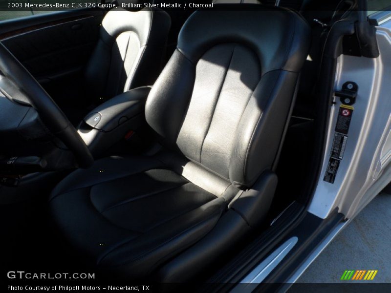Brilliant Silver Metallic / Charcoal 2003 Mercedes-Benz CLK 320 Coupe