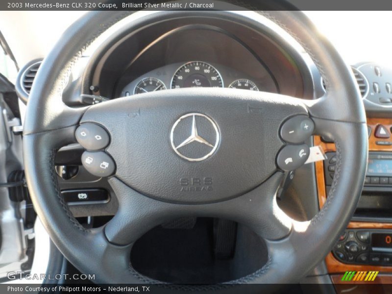 Brilliant Silver Metallic / Charcoal 2003 Mercedes-Benz CLK 320 Coupe