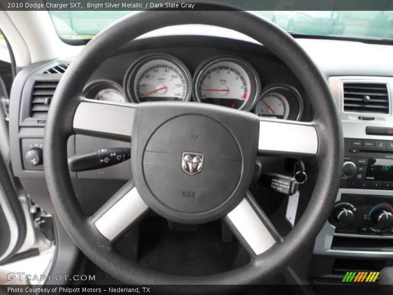 Bright Silver Metallic / Dark Slate Gray 2010 Dodge Charger SXT