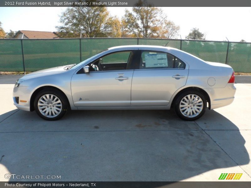 Ingot Silver Metallic / Medium Light Stone 2012 Ford Fusion Hybrid