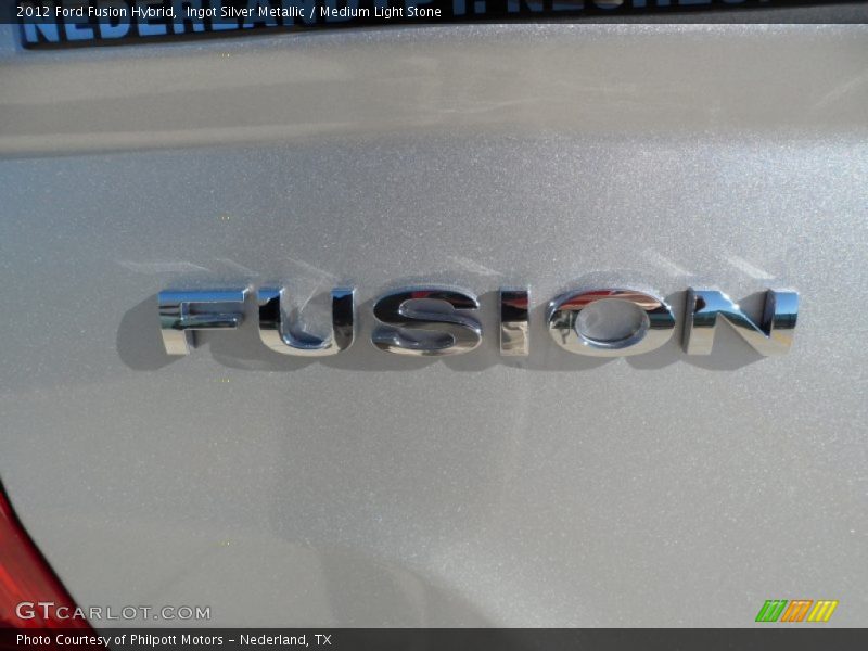 Ingot Silver Metallic / Medium Light Stone 2012 Ford Fusion Hybrid