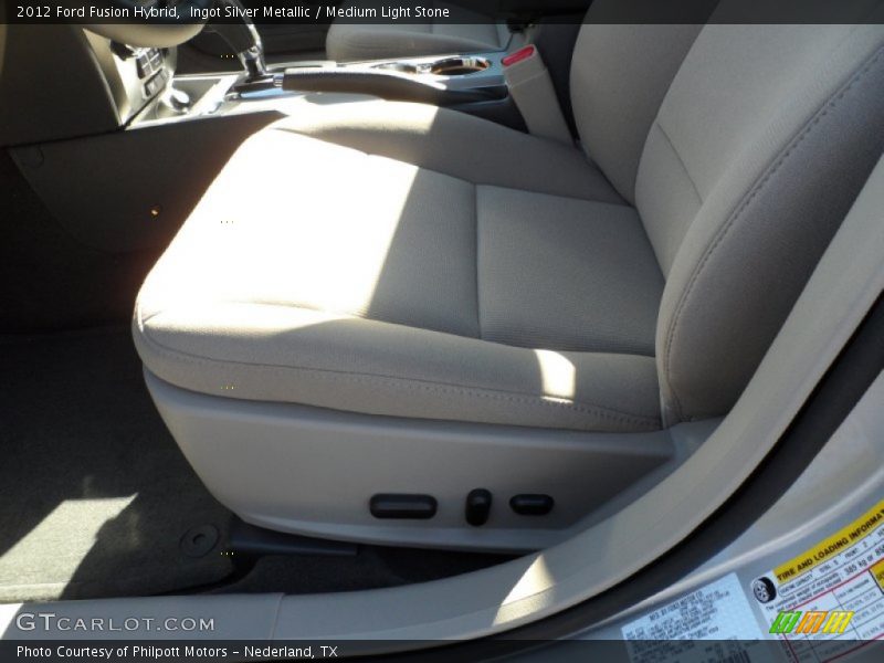 Ingot Silver Metallic / Medium Light Stone 2012 Ford Fusion Hybrid