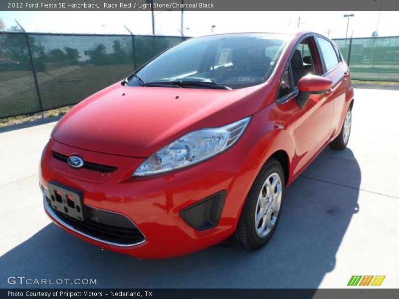 Race Red / Light Stone/Charcoal Black 2012 Ford Fiesta SE Hatchback