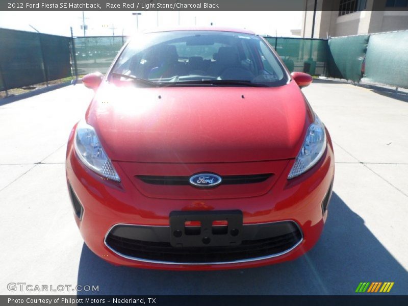 Race Red / Light Stone/Charcoal Black 2012 Ford Fiesta SE Hatchback