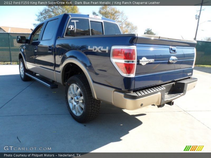 Dark Blue Pearl Metallic / King Ranch Chaparral Leather 2012 Ford F150 King Ranch SuperCrew 4x4