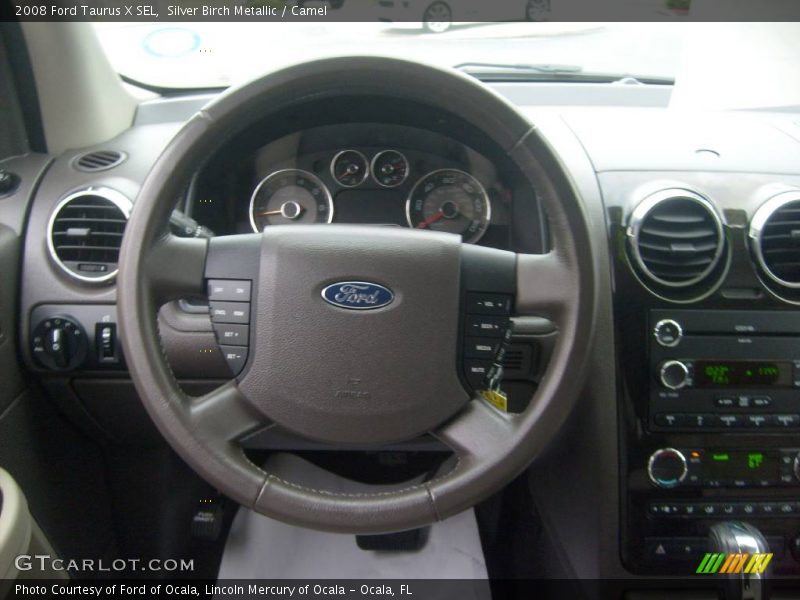 Silver Birch Metallic / Camel 2008 Ford Taurus X SEL
