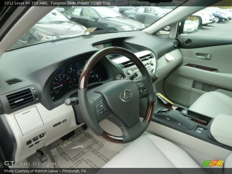 Tungsten Silver Metallic / Light Gray 2012 Lexus RX 350 AWD