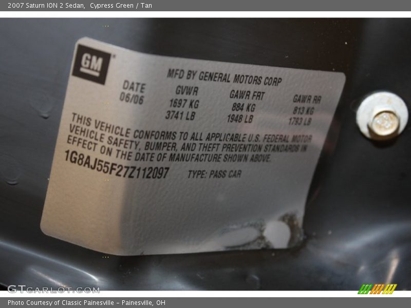 Cypress Green / Tan 2007 Saturn ION 2 Sedan