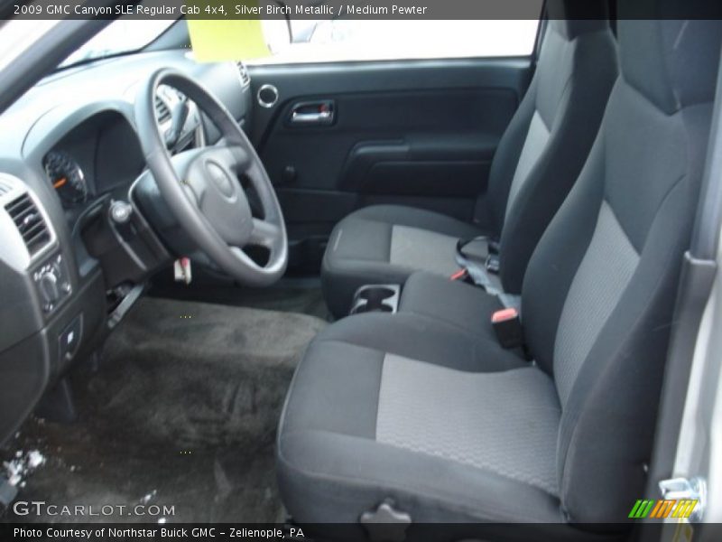 2009 Canyon SLE Regular Cab 4x4 Medium Pewter Interior