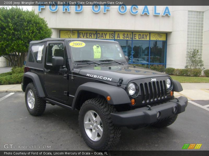 Black / Dark Slate Gray/Medium Slate Gray 2008 Jeep Wrangler Rubicon 4x4