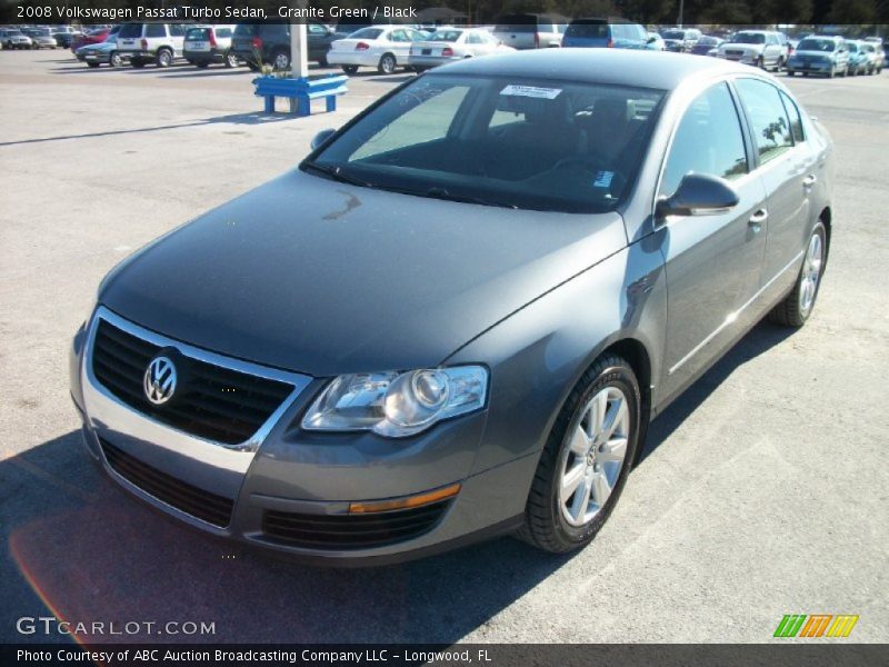 Granite Green / Black 2008 Volkswagen Passat Turbo Sedan