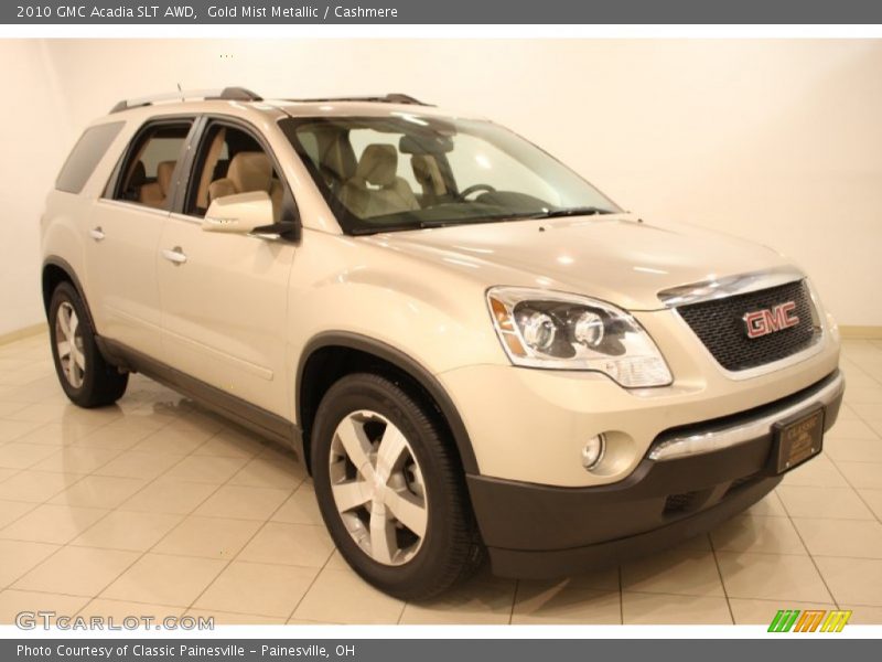 Gold Mist Metallic / Cashmere 2010 GMC Acadia SLT AWD