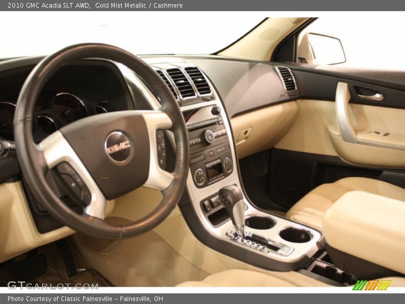 Gold Mist Metallic / Cashmere 2010 GMC Acadia SLT AWD
