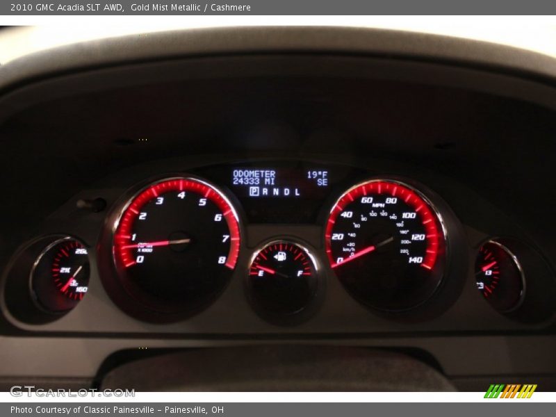 Gold Mist Metallic / Cashmere 2010 GMC Acadia SLT AWD