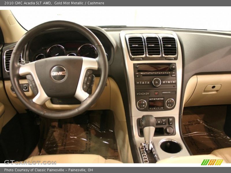 Gold Mist Metallic / Cashmere 2010 GMC Acadia SLT AWD