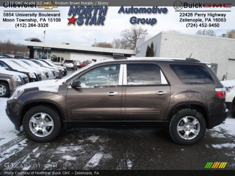 Medium Brown Metallic / Ebony 2012 GMC Acadia SLE AWD