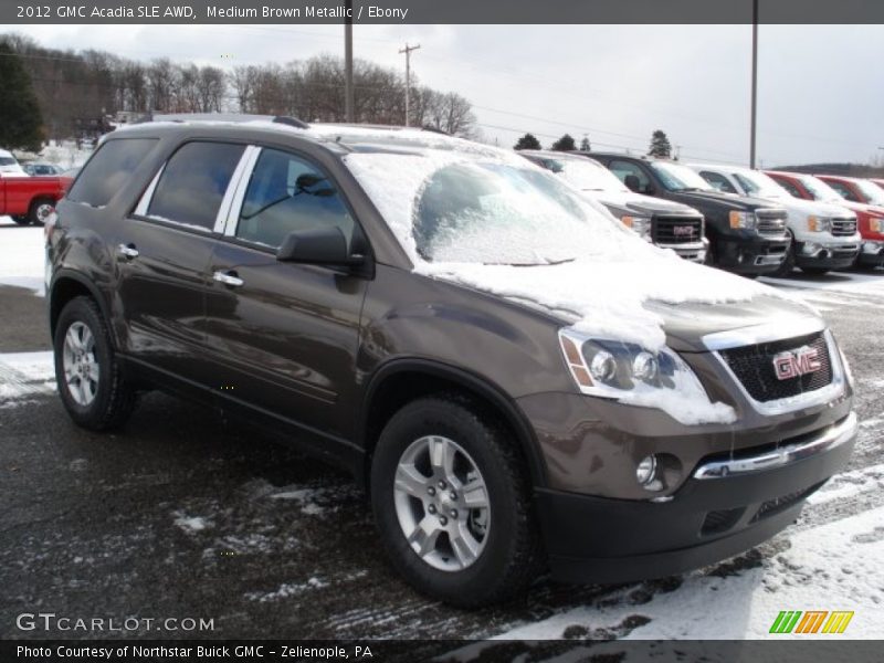 Medium Brown Metallic / Ebony 2012 GMC Acadia SLE AWD