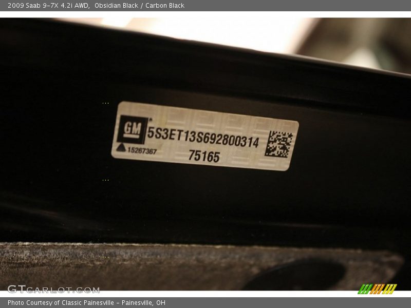 Obsidian Black / Carbon Black 2009 Saab 9-7X 4.2i AWD