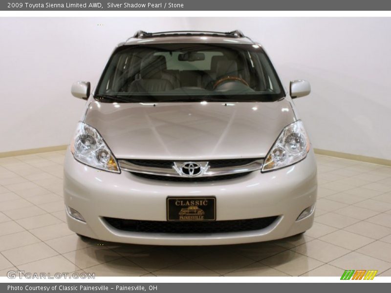 Silver Shadow Pearl / Stone 2009 Toyota Sienna Limited AWD