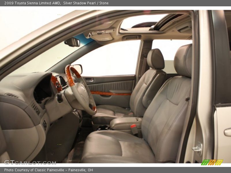 Silver Shadow Pearl / Stone 2009 Toyota Sienna Limited AWD