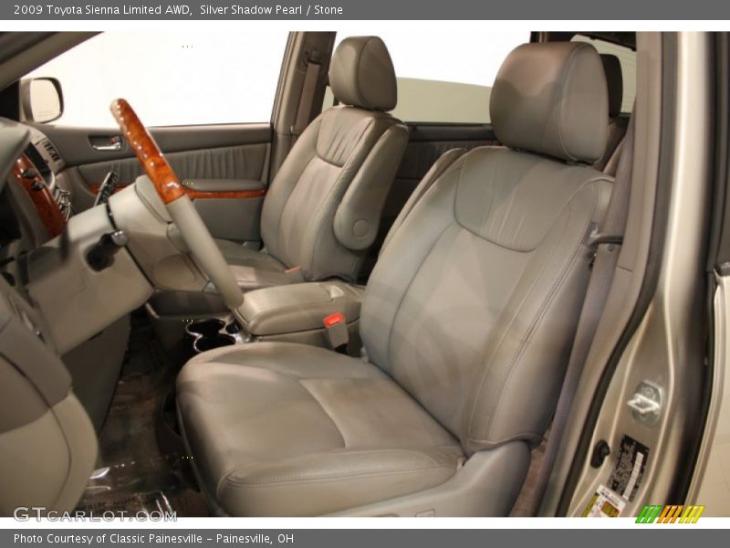 Silver Shadow Pearl / Stone 2009 Toyota Sienna Limited AWD