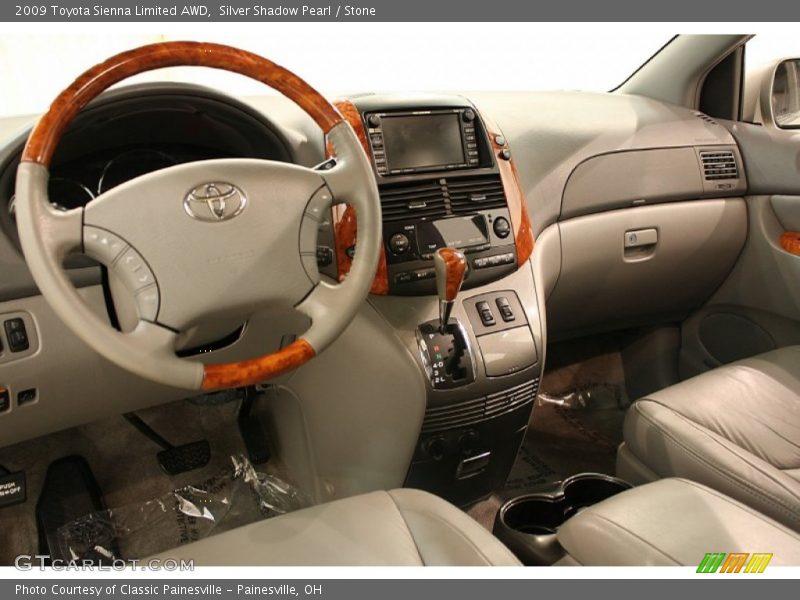 Silver Shadow Pearl / Stone 2009 Toyota Sienna Limited AWD