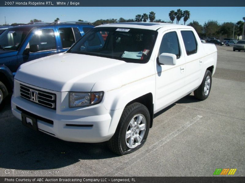 White / Beige 2007 Honda Ridgeline RTL
