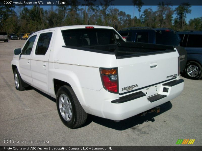 White / Beige 2007 Honda Ridgeline RTL