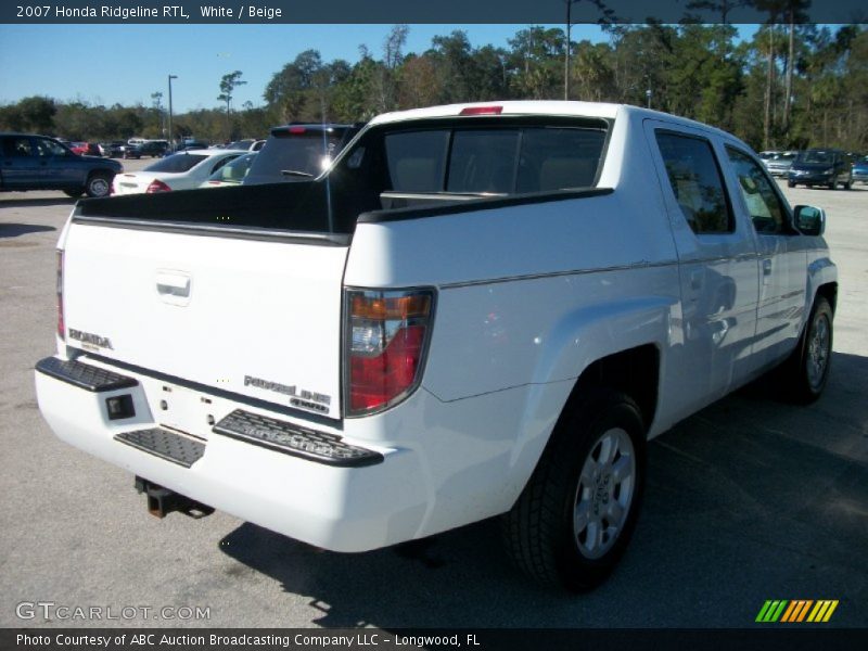 White / Beige 2007 Honda Ridgeline RTL