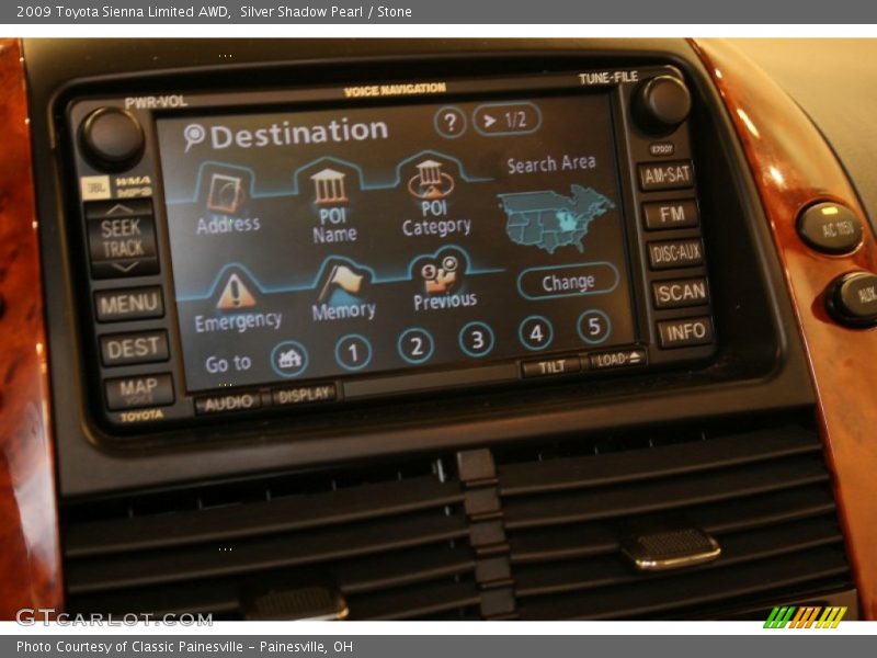 Silver Shadow Pearl / Stone 2009 Toyota Sienna Limited AWD