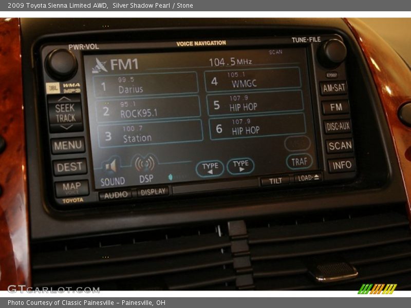 Silver Shadow Pearl / Stone 2009 Toyota Sienna Limited AWD
