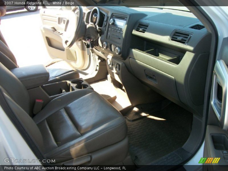 White / Beige 2007 Honda Ridgeline RTL