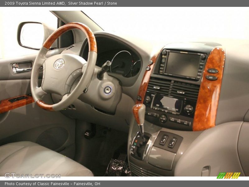 Silver Shadow Pearl / Stone 2009 Toyota Sienna Limited AWD