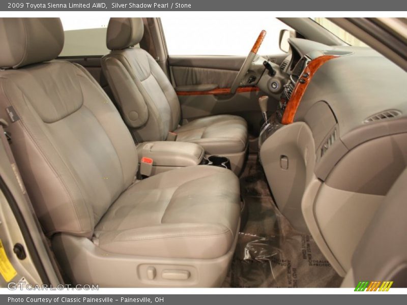 Silver Shadow Pearl / Stone 2009 Toyota Sienna Limited AWD