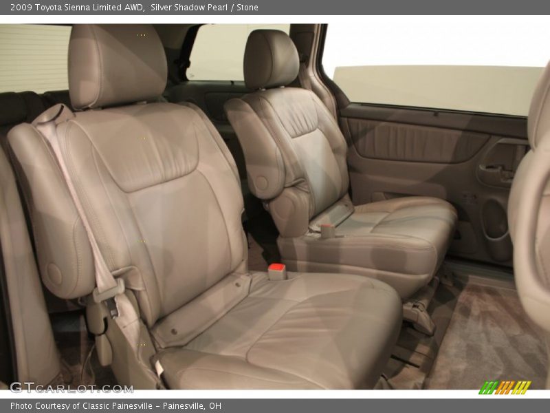 Silver Shadow Pearl / Stone 2009 Toyota Sienna Limited AWD