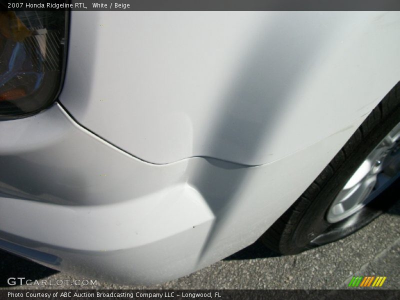 White / Beige 2007 Honda Ridgeline RTL