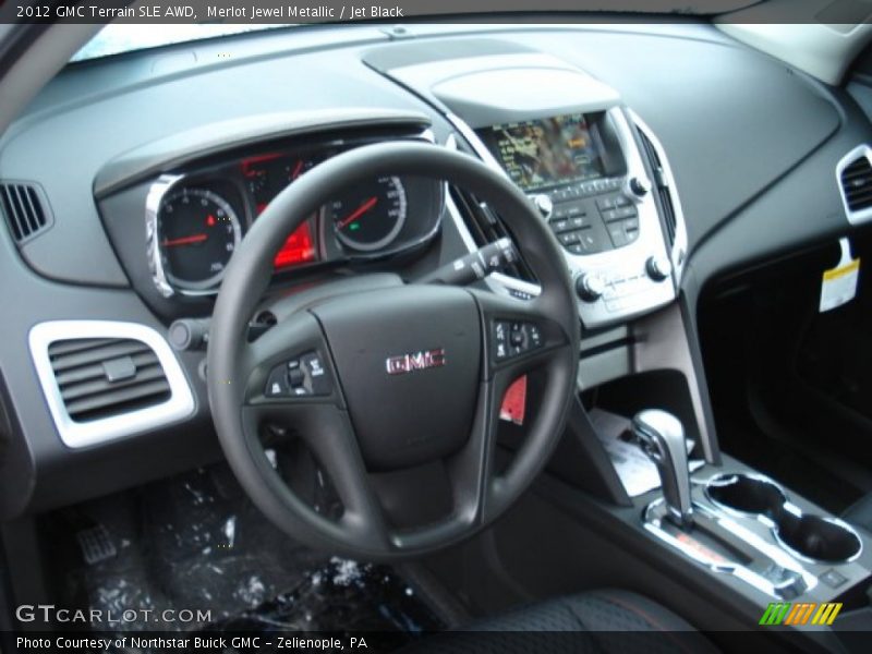 Merlot Jewel Metallic / Jet Black 2012 GMC Terrain SLE AWD