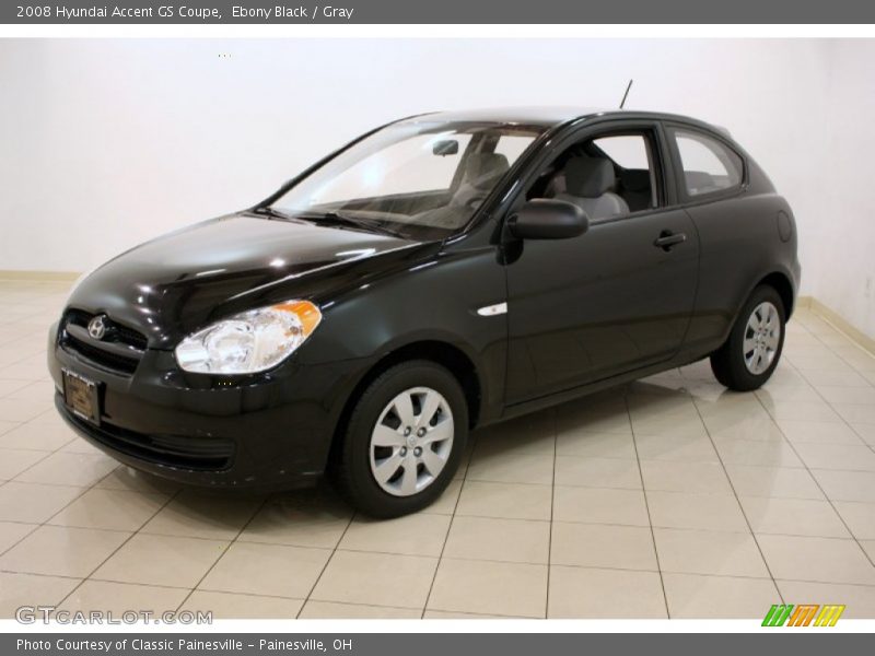 Ebony Black / Gray 2008 Hyundai Accent GS Coupe
