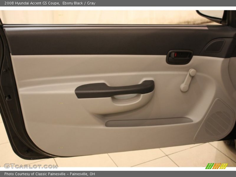 Ebony Black / Gray 2008 Hyundai Accent GS Coupe